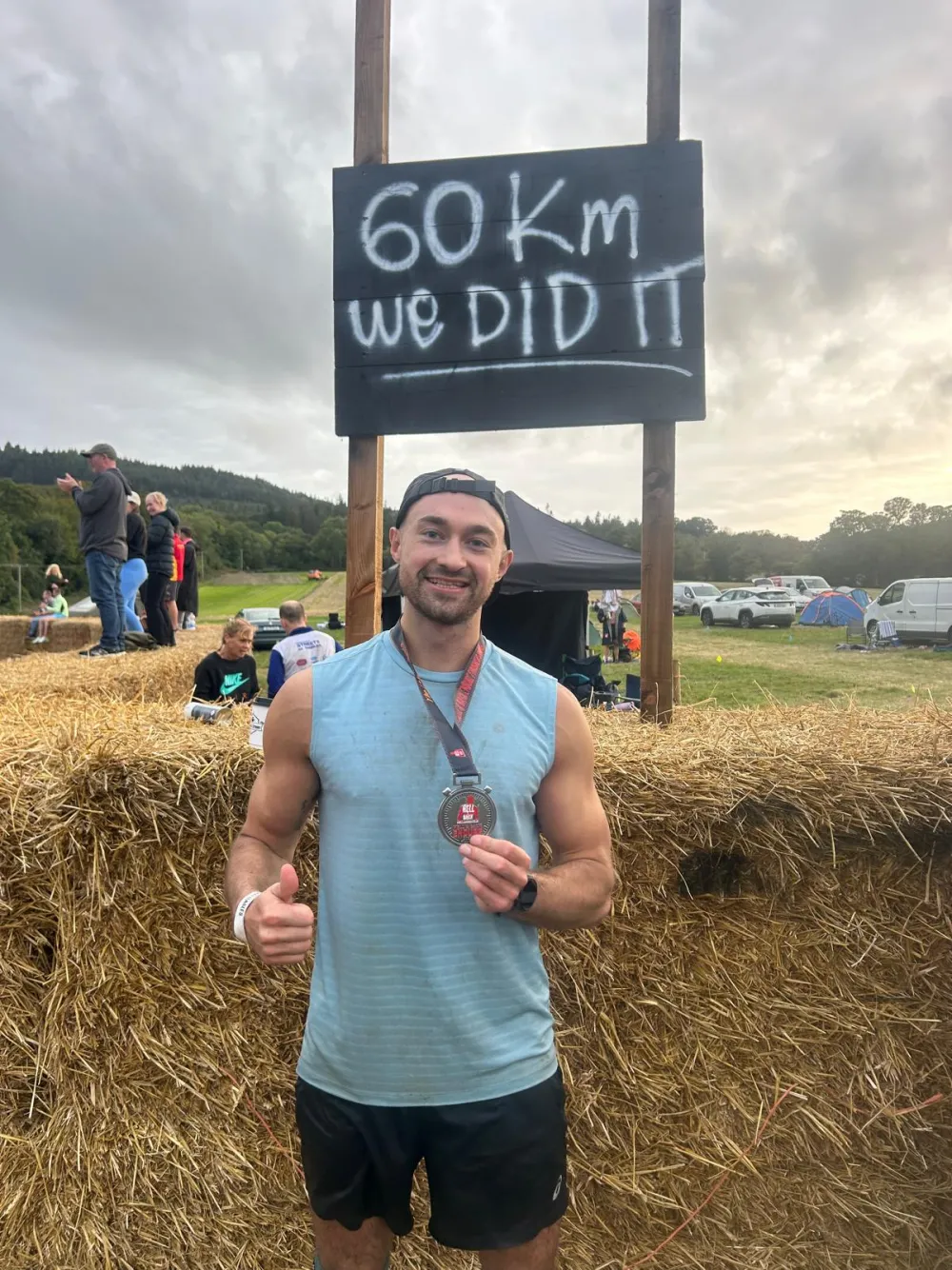 Seanie Henry with his medal after a 60 km challenge